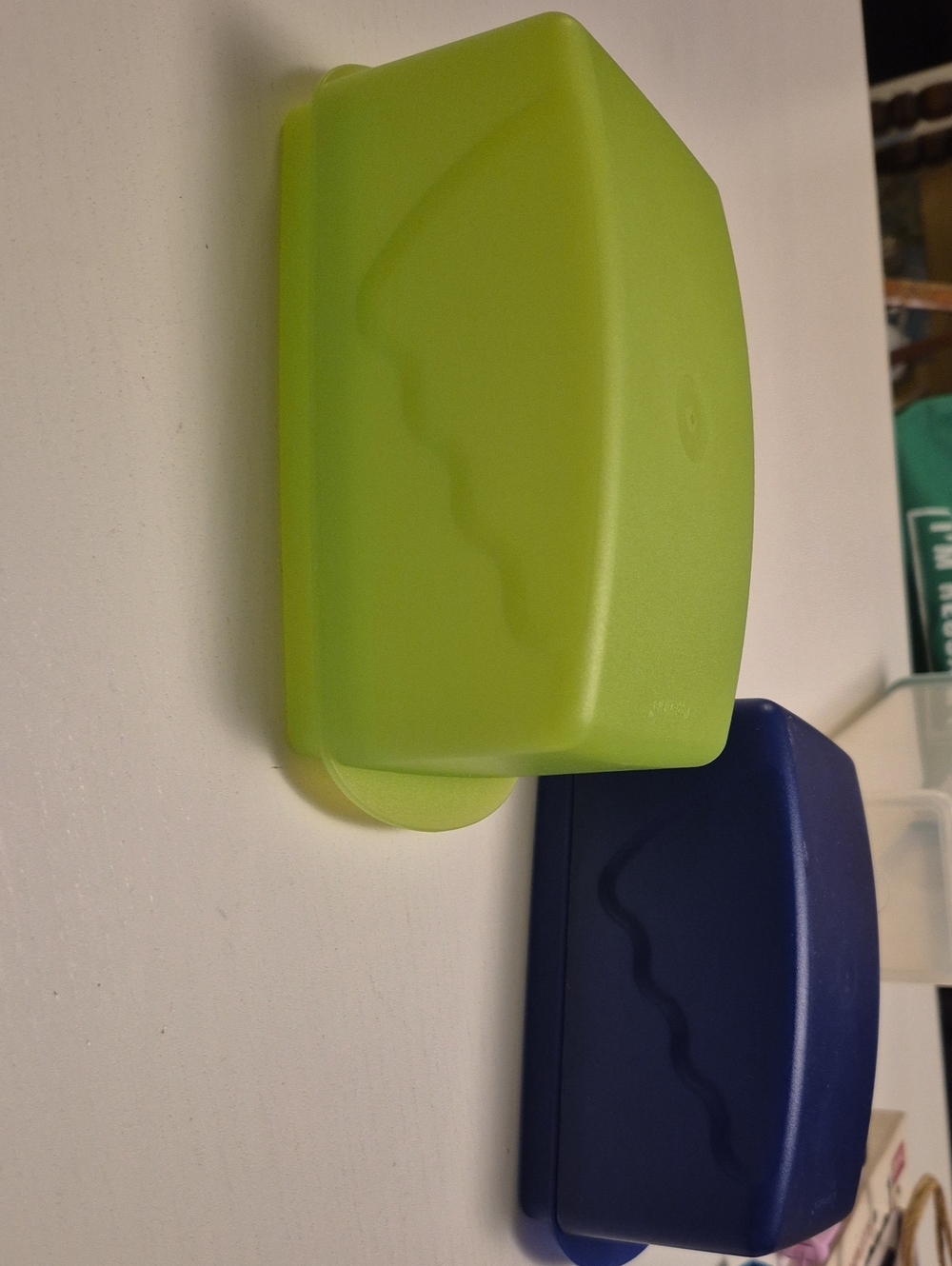 Lime Green Or Dark Blue Tupperware Butter Dishes
